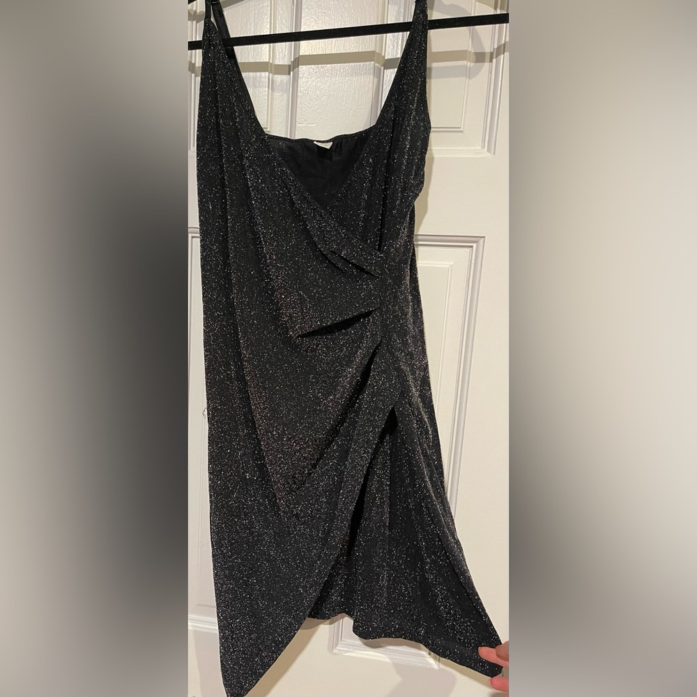 Black glitter dress